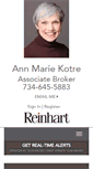 Mobile Screenshot of annmariekotre.reinhartrealtors.com