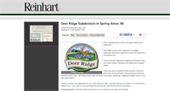 Desktop Screenshot of deerridgesubdivision.reinhartrealtors.com