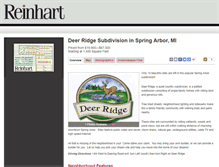 Tablet Screenshot of deerridgesubdivision.reinhartrealtors.com